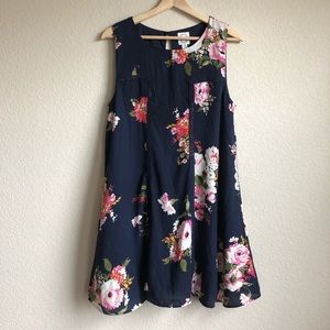 Blue Rain Boutique sleeveless Floral Dress size Medium